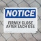 Signmission Firmly Close Door After Each Use, 14 in W x Rectangle, Plastic OS-2PACK-NS-P-1014-L-12722 - alternate 8